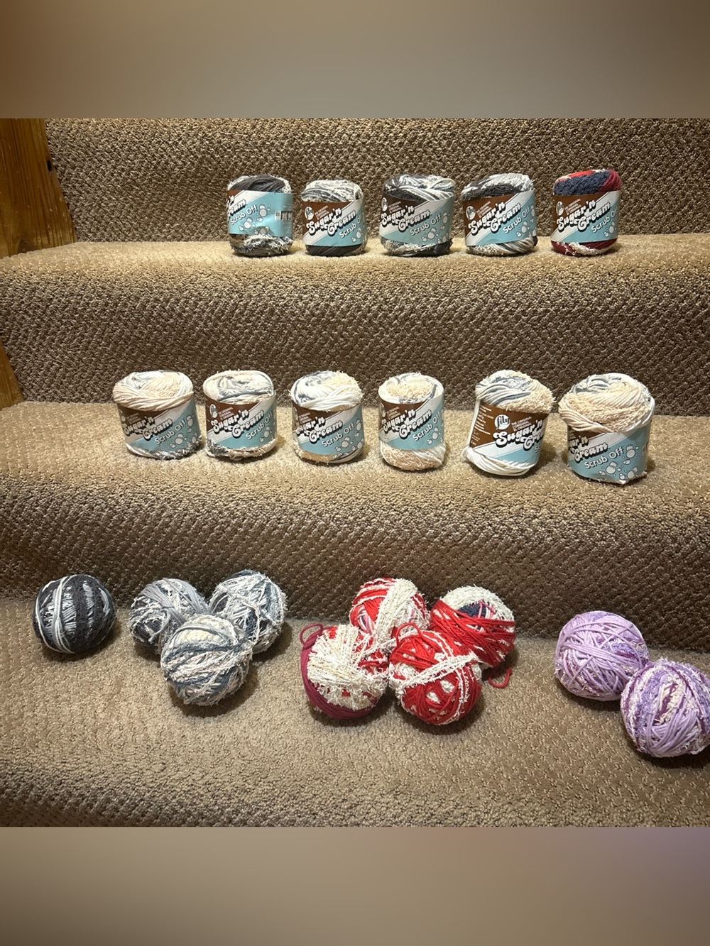 LOT 23 Skiens Yarn Lily  100% COTTON Sugar ‘n Cream Assorted Colors Twist 11 NWT